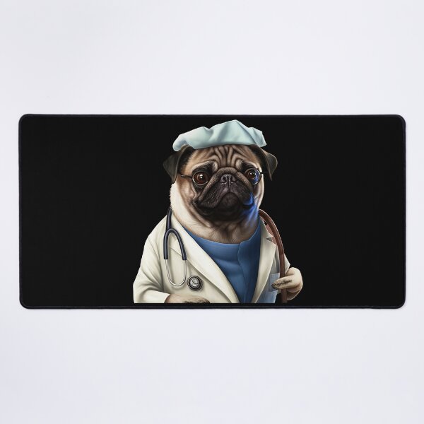 Item preview, Pug doctor dog designed and sold by AnimalArtPhotos.