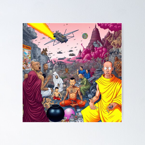 Item preview, Monks in space designed and sold by osssoconcept.
