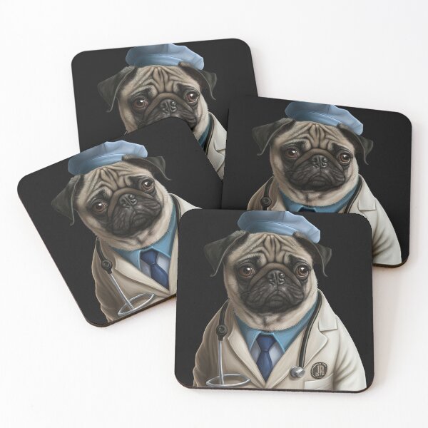 Item preview, Doctor pug designed and sold by AnimalArtPhotos.