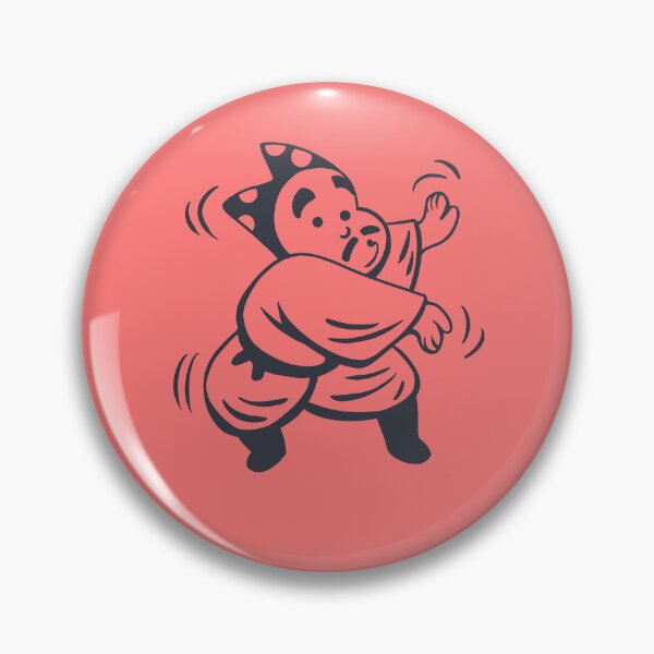 Item preview, Dancing performer with Hyottoko mask. Traditional Japanese culture in dark ink designed and sold by martodesign.