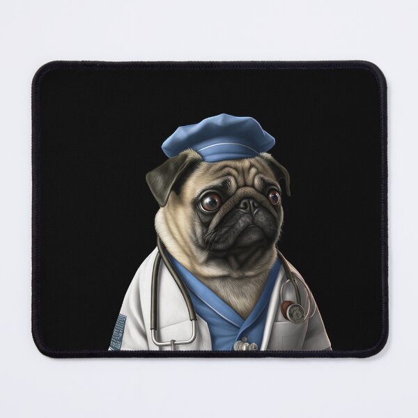 Item preview, Pug dog doctor designed and sold by AnimalArtPhotos.