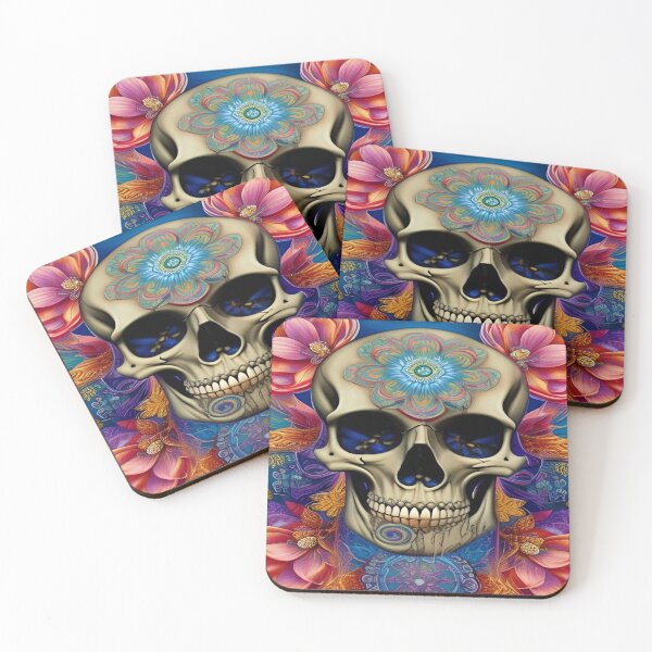 Item preview, Gothic Grunge and Crossbones 3D Turbo Floral Anatomical  Spiral Skull designed and sold by ValleyDream.