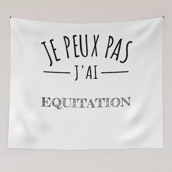 Aperçu de l'œuvre je peux pas j'ai équitation cheval créée et vendue par la-petite-folie.