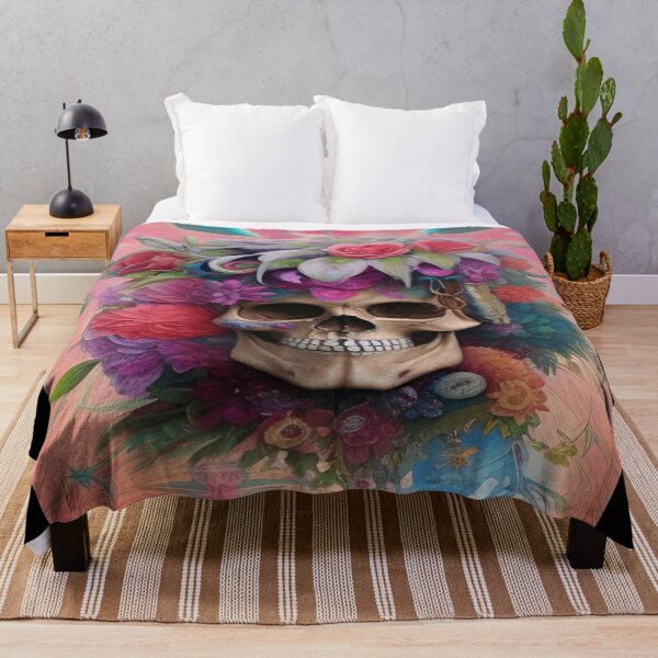 Item preview, Gothic Grunge and Crossbones 3D Turbo Floral Anatomical Spiral Skull designed and sold by ValleyDream.