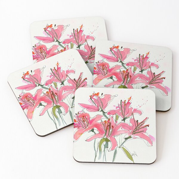 Item preview, Oriental Pink Lilies designed and sold by sillynonsense.