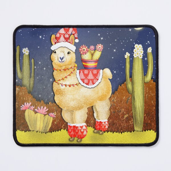 Item preview, Christmas llama in the dark desert night designed and sold by MoTekent.