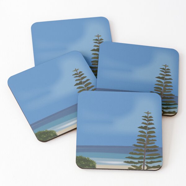 Item preview, Beach Sea Pine Tree Landscape designed and sold by Nisha Prabhu.