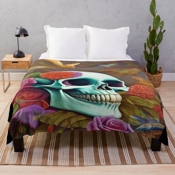 Artikelvorschau, Gothic Grunge und gekreuzte Knochen 3D Turbo Floral Anatomischer Spiralschädel entworfen und verkauft von ValleyDream.