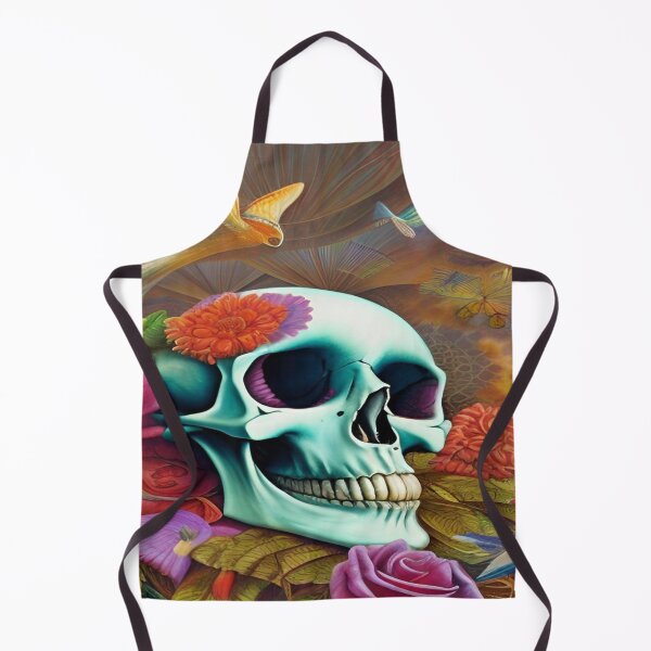 Artikelvorschau, Gothic Grunge und gekreuzte Knochen 3D Turbo Floral Anatomischer Spiralschädel entworfen und verkauft von ValleyDream.