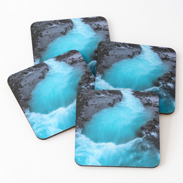 Item preview, Flowing Water in Bruarfoss Waterfall. Iceland Landscape designed and sold by PureCanvas.