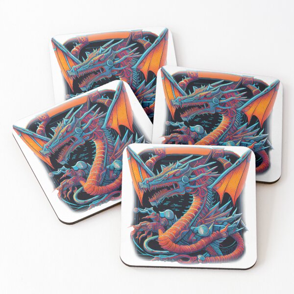 Item preview, Robotic Dragon and Stranger things abstract flowers scene , sifi, trees, mountains,  designed and sold by adee1122.