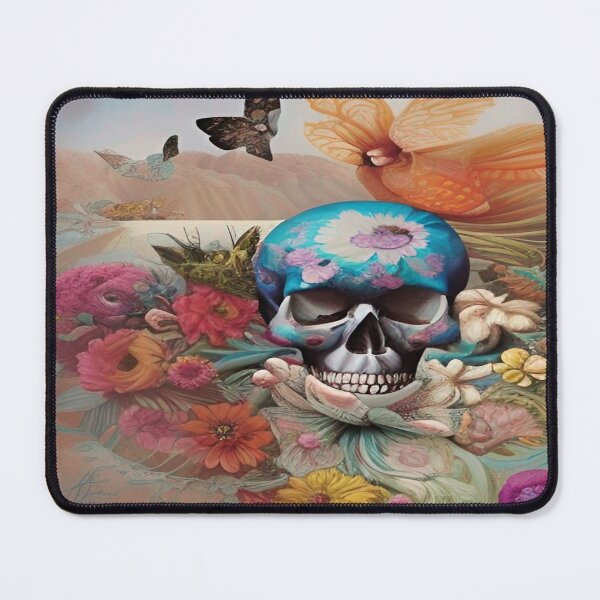 Item preview, Gothic Grunge and Crossbones 3D Turbo Floral Anatomical Spiral Skull designed and sold by ValleyDream.