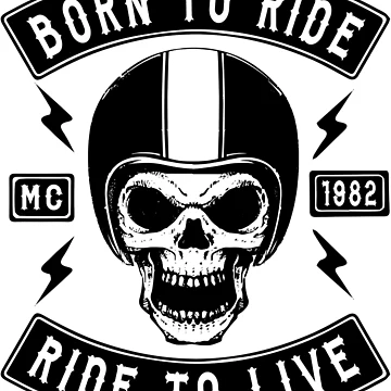 Artwork thumbnail, BIKER - BORN TO RIDE RIDE TO LIVE by ShirtWreck