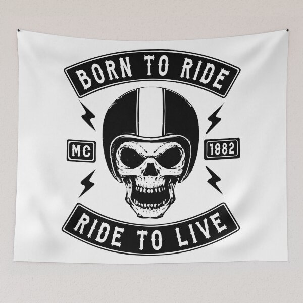 Item preview, BIKER - BORN TO RIDE RIDE TO LIVE designed and sold by ShirtWreck.