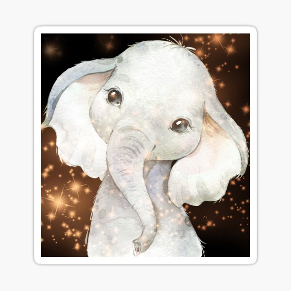 The Magical Elephant Baby Sticker