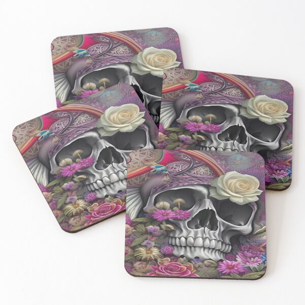 Item preview, Gothic Grunge and Crossbones 3D Turbo Floral Anatomical  Spiral Skull designed and sold by ValleyDream.