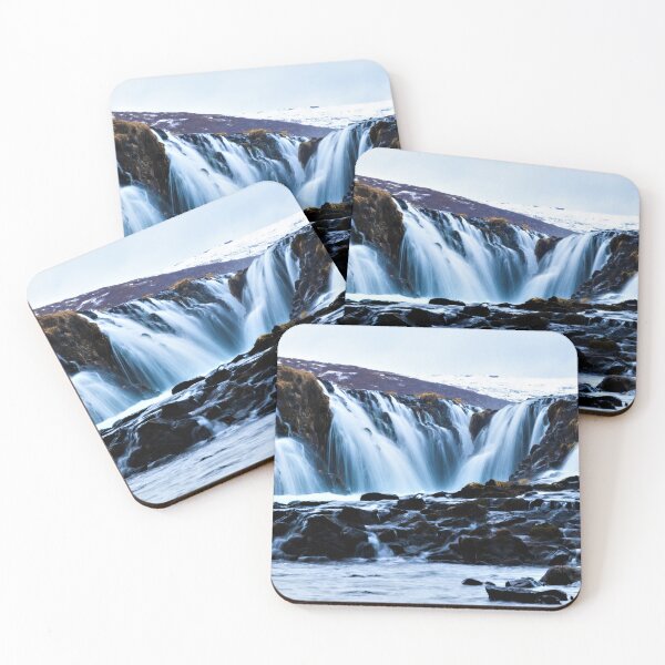 Item preview, Silky Water in Bruarfoss Waterfall. Iceland Landscape designed and sold by PureCanvas.