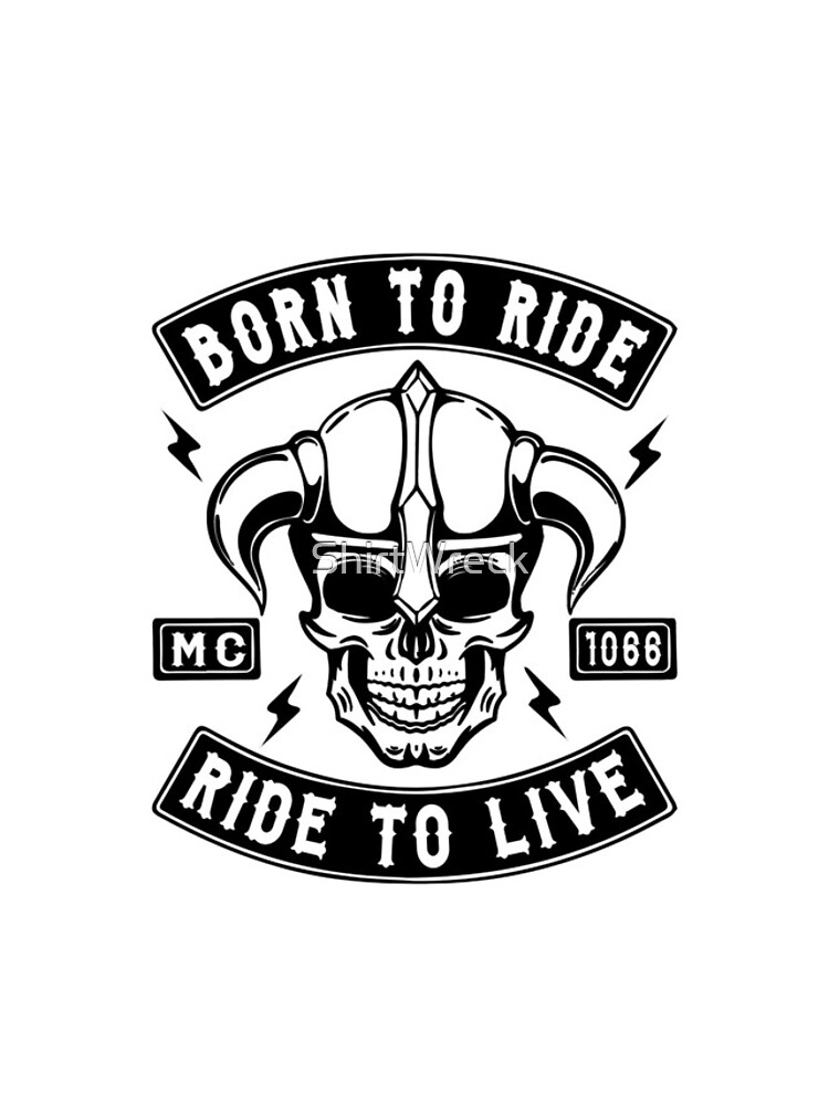 Thumbnail 4 of 4, iPhone Case, BIKER - BORN TO RIDE RIDE TO LIVE designed and sold by ShirtWreck.