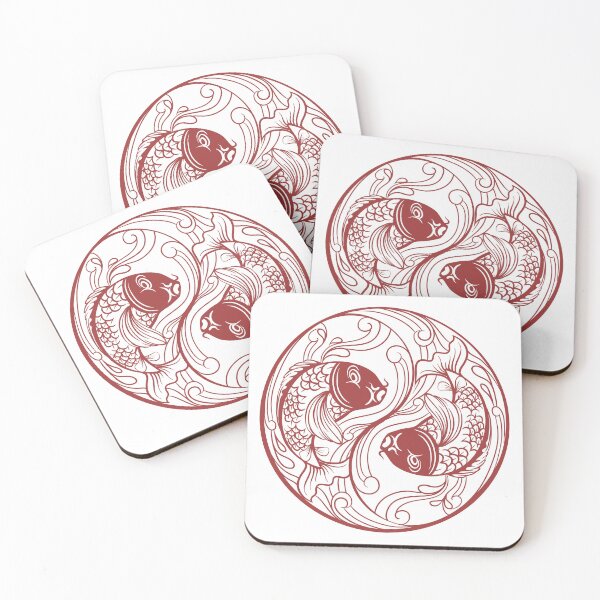 Item preview, 2 Fish Red Print by Zouzounio Art designed and sold by zouzounioart.