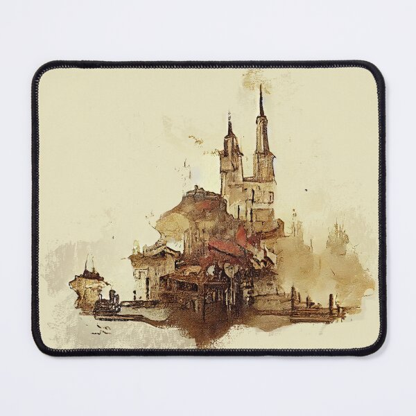 Item preview, Castle watercolor impression designed and sold by etherElric.
