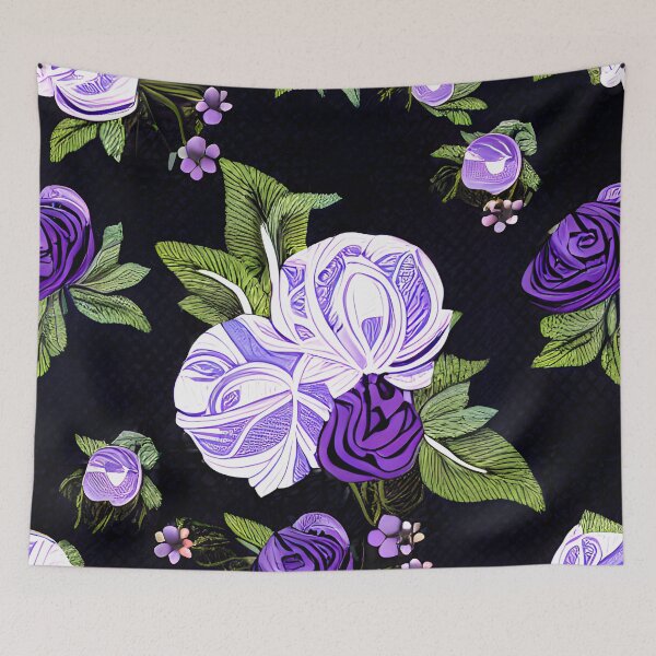 Item preview, Watercolor purple flowers, seamless pattern, garden art #10 designed and sold by supeart.