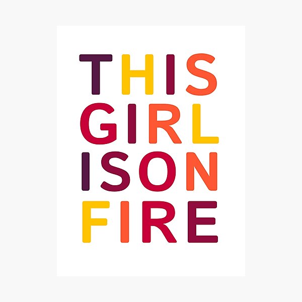 This girl is on fire. Photographic Print