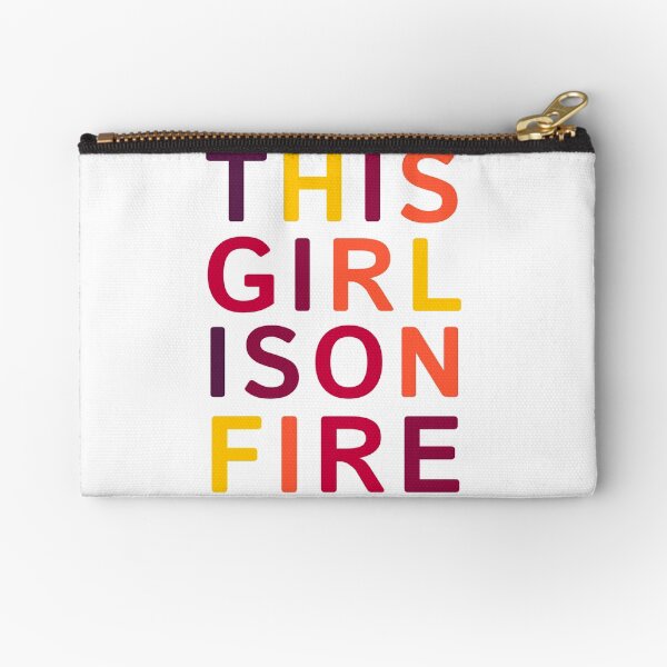 This girl is on fire. Zipper Pouch