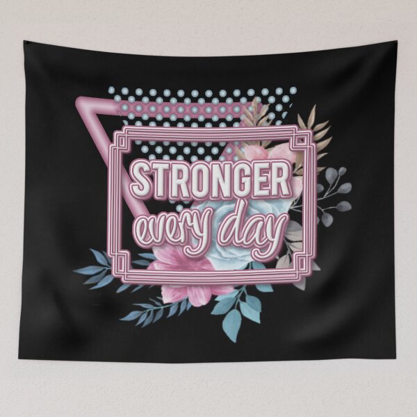 Item preview, Stronger Everyday Quote Blossom Floral Inspiration designed and sold by Paula Helit.