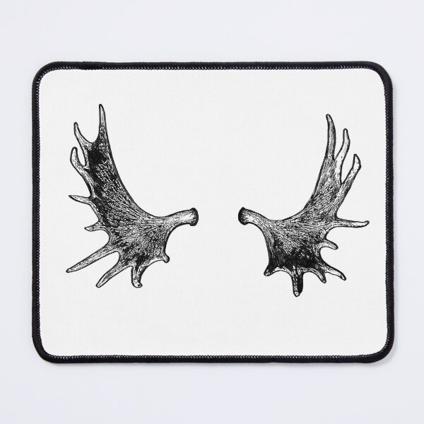 Item preview, Blk Hand-drawn Moose Antlers designed and sold by JDHardie.