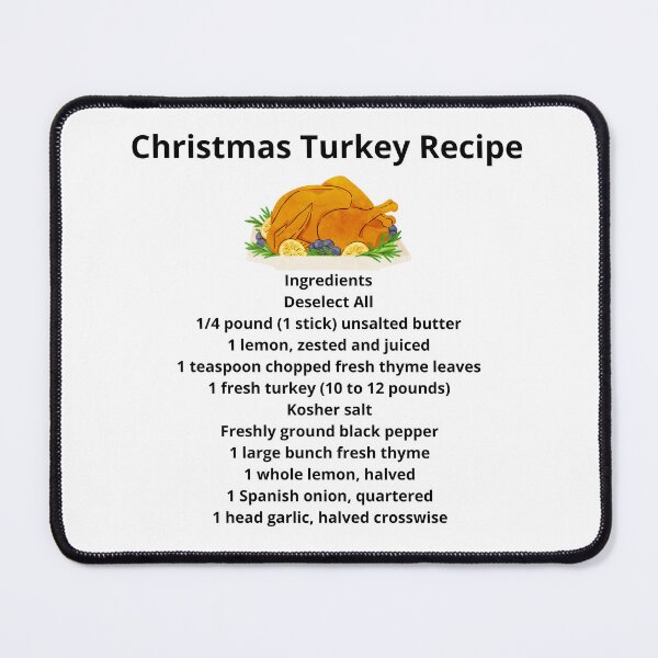 Item preview, Christmas turkey recipe designed and sold by GorinART.