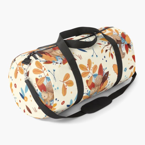 Item preview, Hand Drawn Squirrel Pattern with Honey colored Background designed and sold by RepublicOfFire.