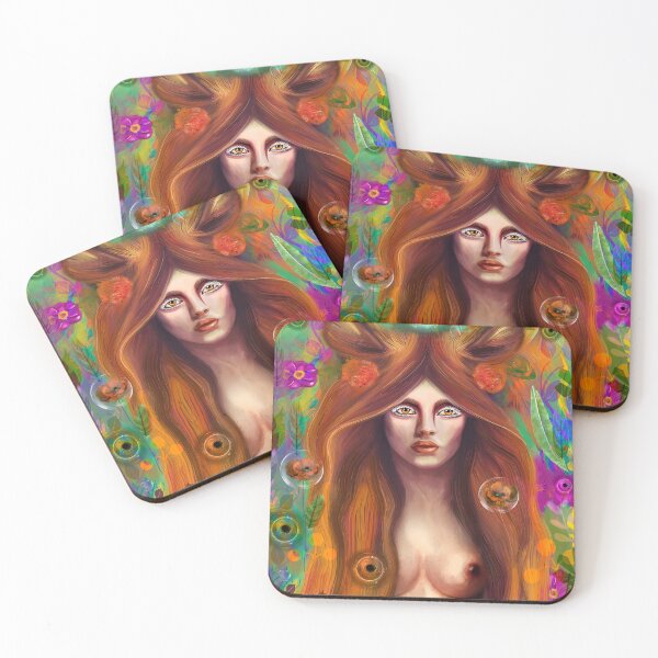 Item preview, Greek Goddess Artemis, Autumn, Hand-Painted, for Boho and Nature Lovers designed and sold by InkyGenies.