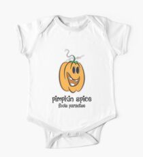 Pumpkin Spice Fool's Paradise - Halloween Thanksgiving One Piece - Short Sleeve