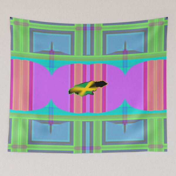 Item preview,  UNFORGETTABLE WEST INDIES CHRISTMAS SOUVENIRS - UNIQUE ABSTRACT CARIBBEAN GEOMETRIC PATTERN - GREATJAMAICAN VIBES FLAG INSPIRATION designed and sold by Ralek.