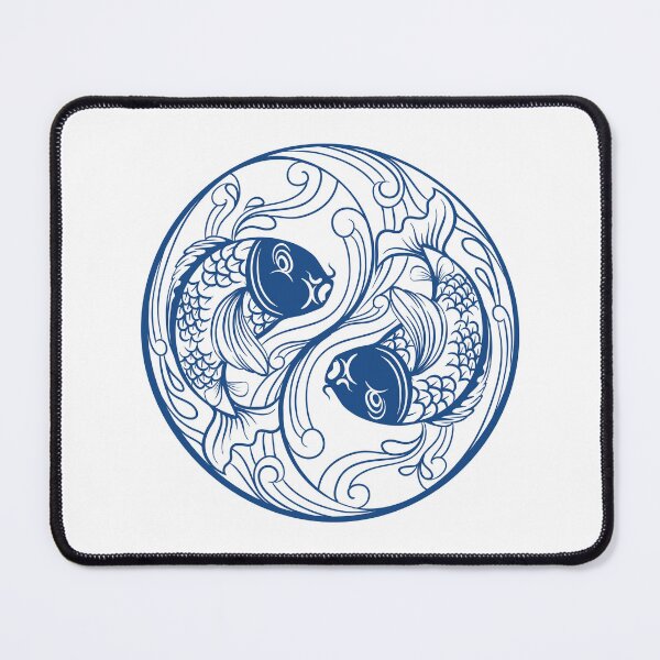 Item preview, 2 Fish Navy Blue, Print by Zouzounio Art designed and sold by zouzounioart.