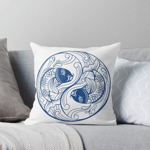 Item preview, 2 Fish Navy Blue, Print by Zouzounio Art designed and sold by zouzounioart.