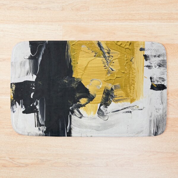 Item preview, Modern minimal abstract black white and mustard designed and sold by Marilena Strambu.