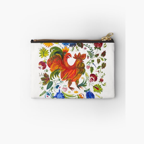 Item preview, Ukrainian petrykivka rooster folklore art designed and sold by TheArtOfNata.
