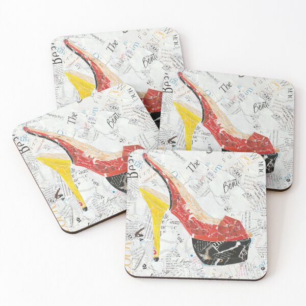 Item preview, Paper textured Shoe Collage¨Gratitude Unlocks Your Blessings¨ designed and sold by Artsymirveras.