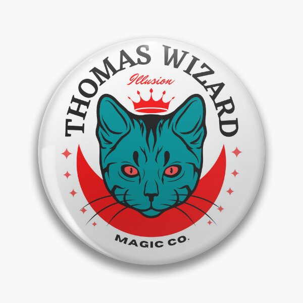 Item preview, THOMAS NAME: THOMAS WIZARD GREEN CAT MAGIC DESIGN. designed and sold by AlexRelax.