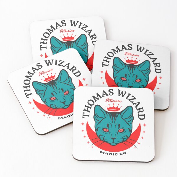 Item preview, THOMAS NAME: THOMAS WIZARD GREEN CAT MAGIC DESIGN. designed and sold by AlexRelax.