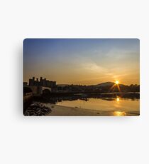 Sunset from the harbour Canvas Print