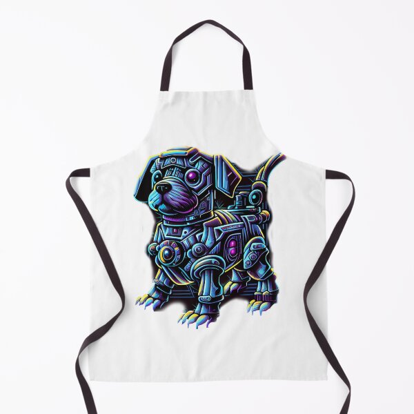 Item preview, Robotic puppy and Stranger things abstract scene , sifi, trees, mountains, designed and sold by adee1122.