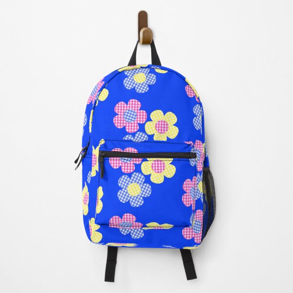 Item preview, Flowers Pink, Yellow, Blue on Navy designed and sold by Shapes-Mania.