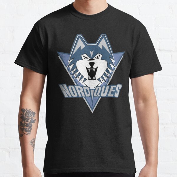 Quebec Nordiques Unused Logo (1996) - Navy blue wolf head on teal and  black…