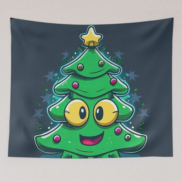 Item preview, Cute christmas tree cartoon design designed and sold by XmasPatterns.