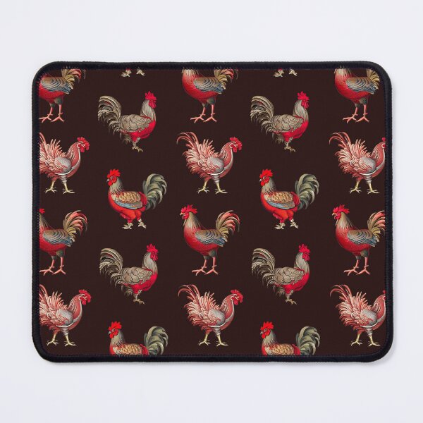Item preview, Patrón de gallos rojos vintage designed and sold by UncannyCanvas.