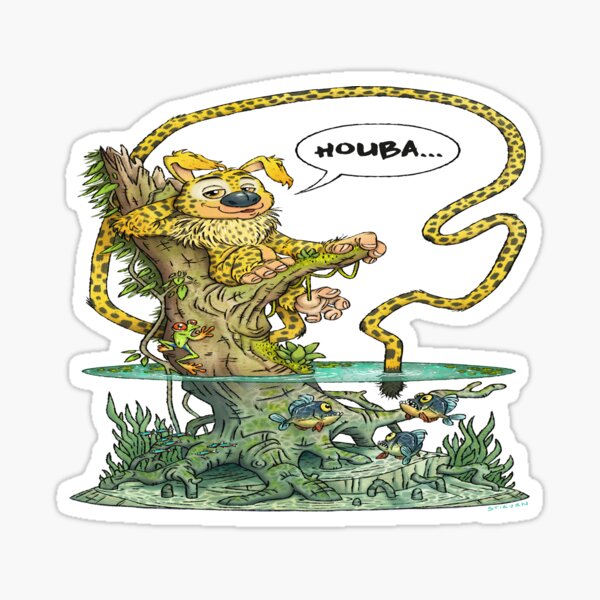 Printemps marsupilami, dessin animé marsupilami Sticker