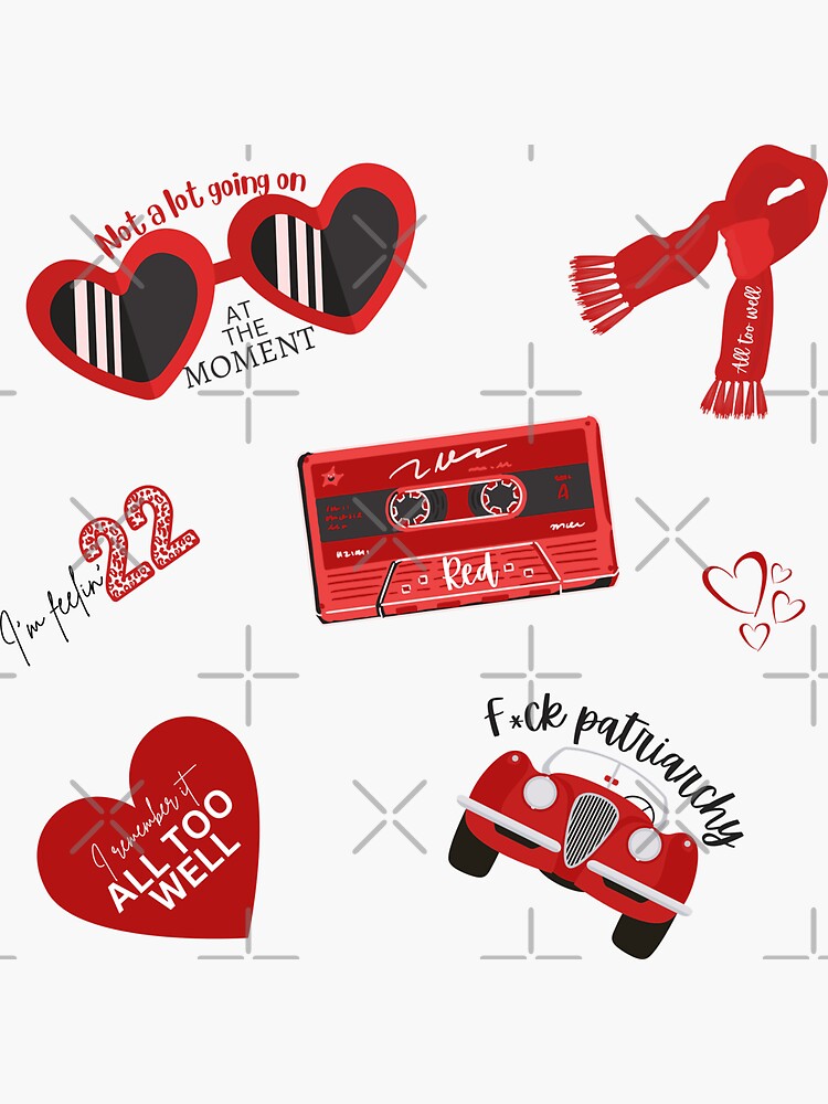 RED- Taylor Swift album sticker pack | Sticker