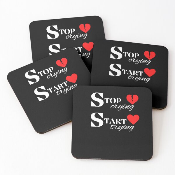 Item preview, STOP CRYING START TRYING LIFE POSITIVE  t-shirt designed and sold by TamouStyle.